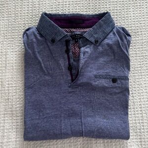 Ted baker blue polo shirt